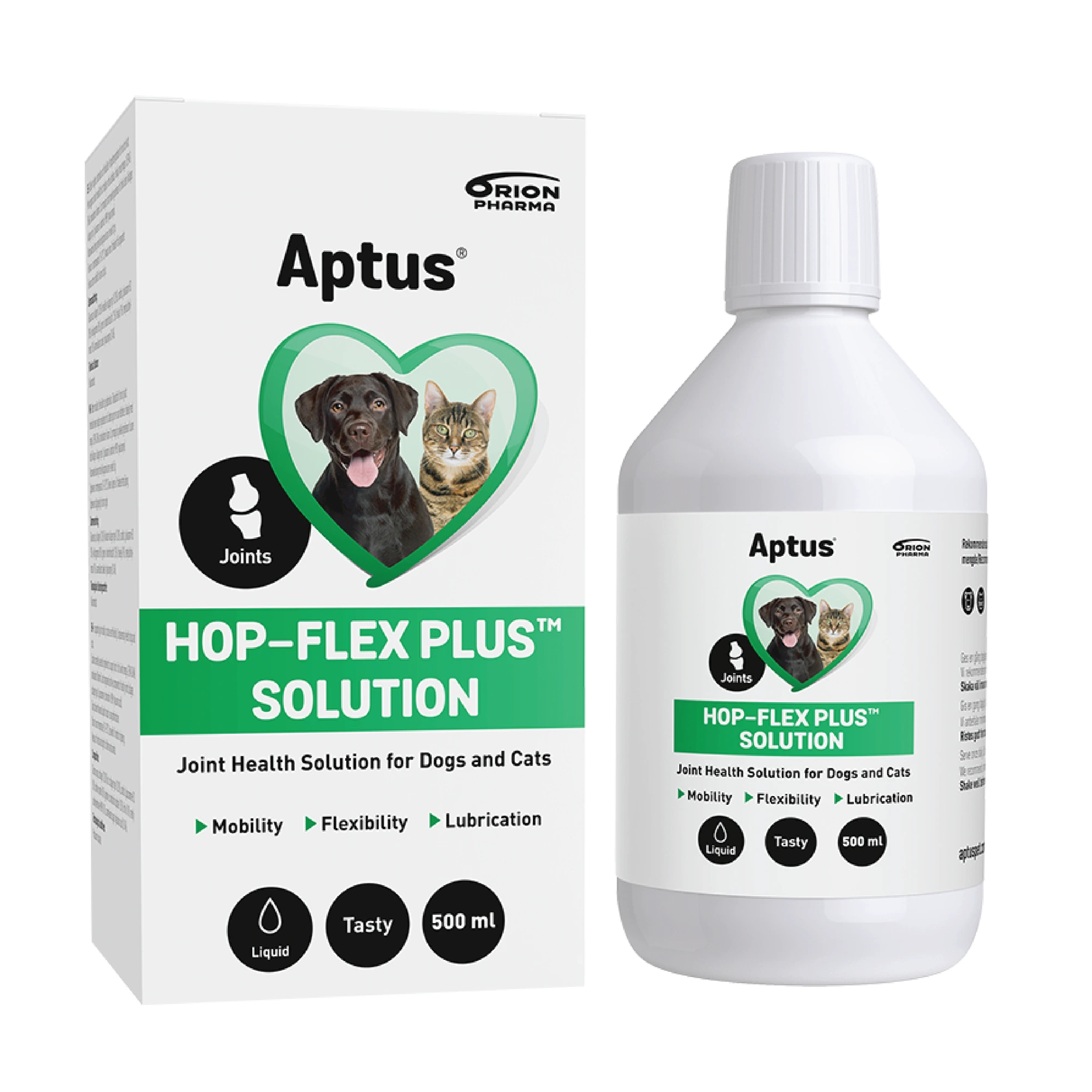 Aptus Hop-Flex Plus Solution tilskuddsfôr til hund og katt 500 ml