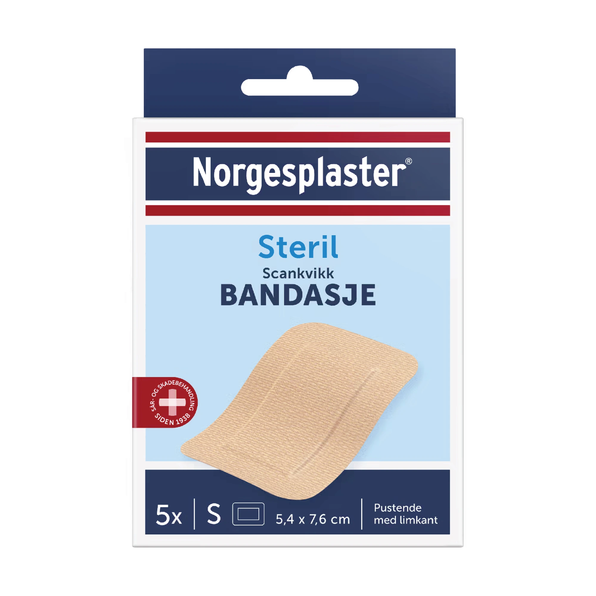 Norgesplaster Scankvikk bandasje beige 5,4 x 7,6 cm 5 stk