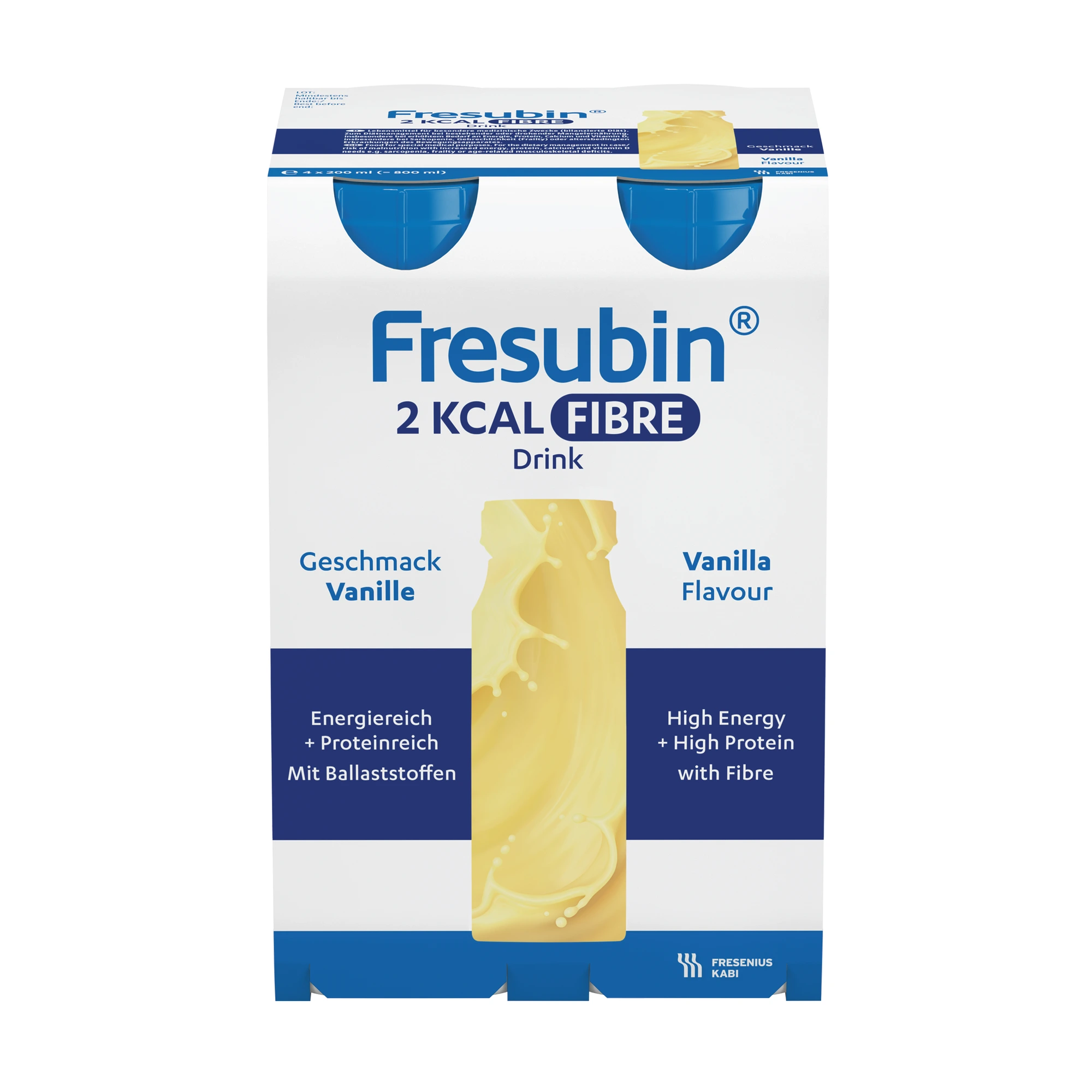 Fresubin 2 kcal Fibre Drink næringsdrikk vanilje 4x200 ml