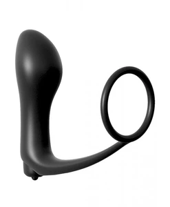 Vibrerende buttplug med penisring