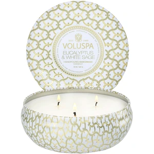 Voluspa 3-Wick Tin Candle Eucalyptus & White Sage - 340 g