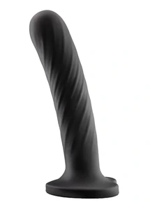 Temptasia Twist Black Dildo - Medium