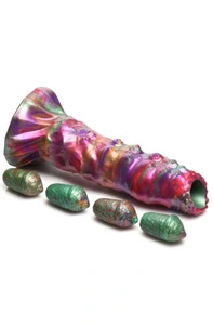 Larva Silicone Ovipositor Dildo with Eggs