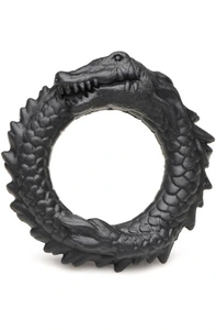 Black Caiman - Silicone Cock Ring - Black