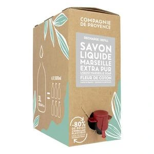 Compagnie de Provence Liquid Marseille Soap Refill Cotton Flower - 3000 ml.