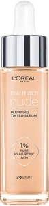 Loreal Paris True Match Nude Plumping Tinted Serum Foundation, 1% Hyaluronic Acid 2-3 Light