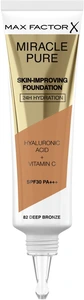 Max Factor Miracle Pure Skin Improving Foundation 82 Deep Bronze