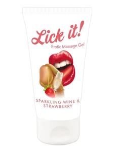 Lick it! Erotic Massage Gel Sparkling Wine & Strawberry - 50ml