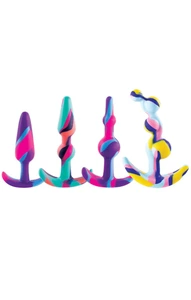 Colorful Silicone Butt Plug Training Set