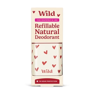 Wild Deo Heart Case Pink Grapefruit & Lime Startpakke, Hvit, 40 g