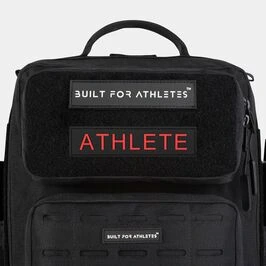 Built for Athletes Athlete Patch Black/Red Text