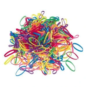 Sibel Mini Hair Elastics Rainbow - 500 stk.