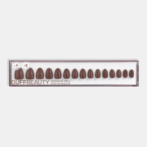 DUFFBEAUTY Instant Pro Press-On Manicure Espresso Short Almond