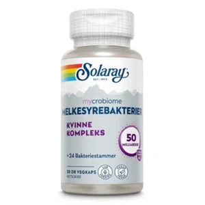 Solaray Mycrobiome Kvinne – Probiotika for intimhelse og tarmflora  30 vegkapsler