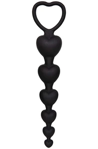 Black Silicone Anal Beads