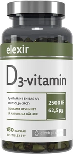 Elexir Pharma D3 Vitamin 2500 IE 180 stk