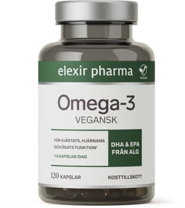 Elexir Pharma Omega3 Vegansk 120 stk