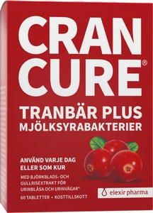Elexir Pharma Cran Cure Tranbär Plus Mjölksyrabakterier 60 stk