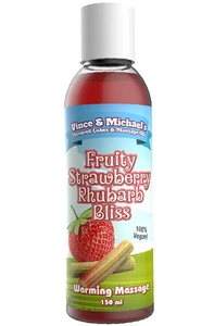 FLAVORED MASSAGE OIL - FRUITY STRAWBERRY RHUBARB BLISS