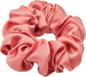 Lenoites Mulberry Silk Scrunchie Pink
