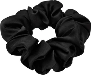 Lenoites Mulberry Silk Scrunchie Black