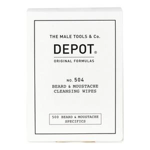 Depot 504 Beard & Moustache Cleansing Wipes - 12 stk.