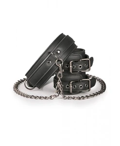 EasyToys bondagesett halsbånd m/håndjern