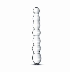 Gläs Beaded Sensual Glass Double Dildo