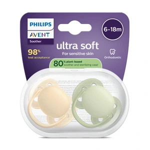 Philips Avent Ultra Soft Smokk, 6-18 mnd, gul/grønn, 2 stk.