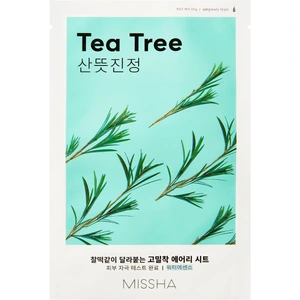 Missha Airy Fit Tea Tree-rensende og forfriskende arkmaske for sensitiv hud 19g