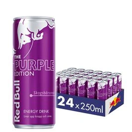 24 x Red Bull Energidryck, 250 ml, Purple Edition Skogsbär