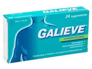 Galieve tyggetab 250 mg/80 mg/133,5 mg