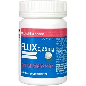 Flux sugetab med bringebærsmak 0,25 mg