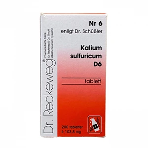 Cellesalt nr.6 Kalium Sulf D6, 200 Tabletter