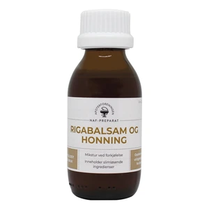 Rigabalsam og honning NAF mikst oppl 0,3 mg/g/6 mg/g/460 mg/g