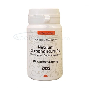 Cellesalt, Schüssler nr.10 (Natrium Phosphoricum) D6 140 Tabletter