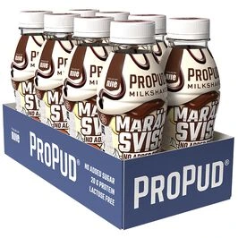 8 x ProPud Protein Milkshake, 330 ml, Marängsviss