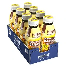 8 x ProPud Protein Milkshake, 330 ml, Caramel Glazed Bananas