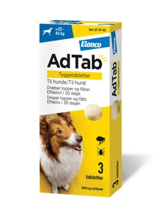 AdTab tyggetab katt,hund 900 mg