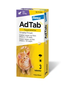 AdTab tyggetab katt,hund 12 mg