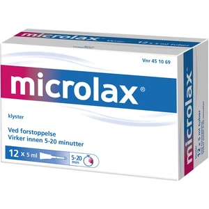 Microlax rektalvæske, oppl 90 mg/ml/9 mg/ml/625 mg/ml