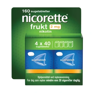 Nicorette sugetab med fruktsmak 2 mg