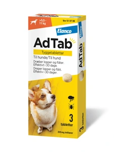 AdTab tyggetab katt,hund 225 mg