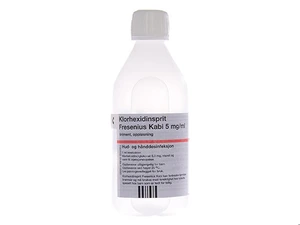 Klorhexidinsprit Fresenius Kabi liniment, oppl 5 mg/ml, 250 ml