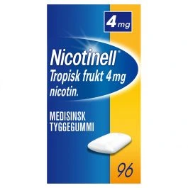 Nicotinell 4mg tyggegummi for røykeslutt Tropisk frukt 96 stk