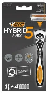 Bic Barberhøvel Hybrid 5 flex m/4 Blader