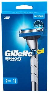Gillette Mach3 Turbo 1 Razor 2 Blades