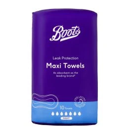 Boots Maxi Towel Nattbind, 10pk