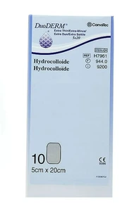 Duoderm tynn hydrokolloid bandasje 5 x 20 cm 10 stk