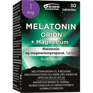 Orion melatonin+magnesium tab 120 mg/1 mg